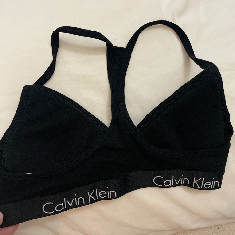 Calvin Klein Black Lightly Padded Racerback Bralette